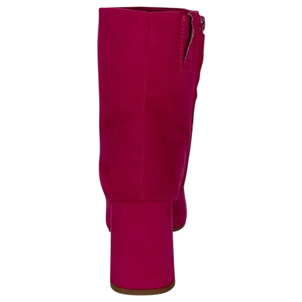 Sugar Element Fuschia Microsuede Womens Ankle Boots Size 7M - Picture 4 of 14
